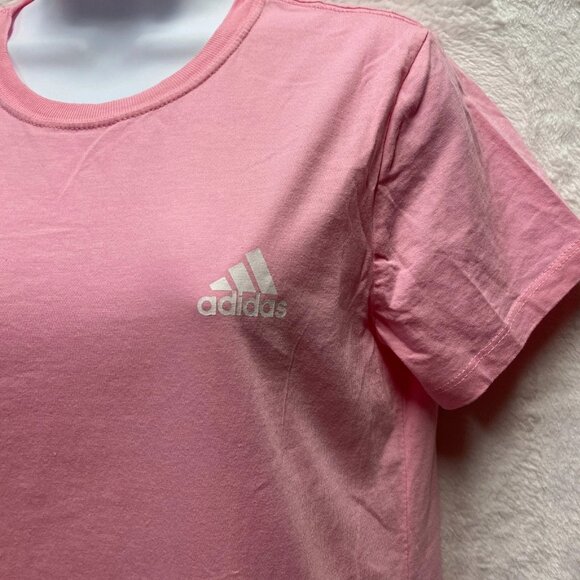 Adidas To Move Sport Golf T-Shirt Womens Medium Pink Cotton Crew Neck Pullover - Picture 3 of 10